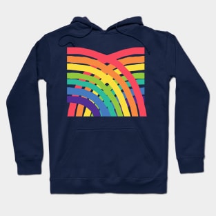 Rainbow Cross Hatch Graphic Hoodie